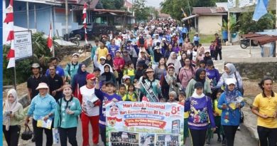 Jalan Santai di Lumbis, TP PKK Nunukan Dorong PHBS dan Germas