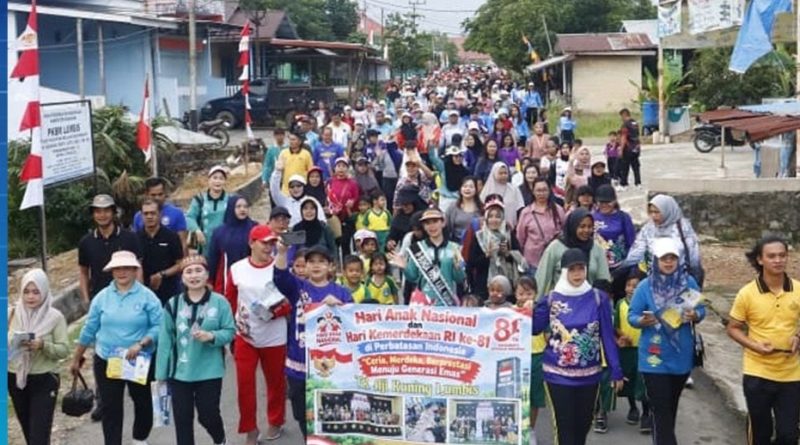 Jalan Santai di Lumbis, TP PKK Nunukan Dorong PHBS dan Germas