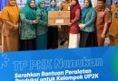 TP PKK Nunukan Serahkan Bantuan Peralatan Produksi untuk Kelompok UP2K